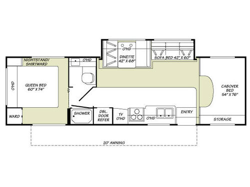 Floorplan - 2007 Fleetwood RV Jamboree GT 31W