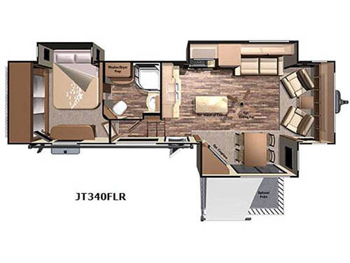 Floorplan - 2016 Highland Ridge RV Journeyer JT340FLR