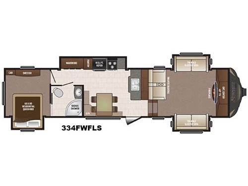 Floorplan - 2016 Keystone RV Sprinter 334FWFLS