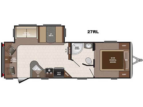 Floorplan - 2016 Keystone RV Sprinter Campfire Edition 27RL