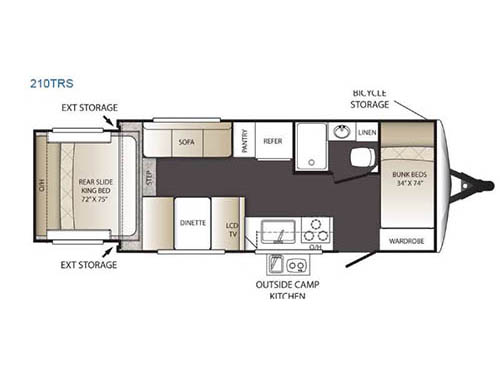 Floorplan - 2016 Keystone RV Outback Terrain Ultra Lite 210TRS