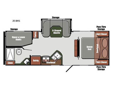 Streamlite Ultra Lite 25 BHS Floorplan