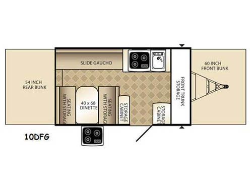 Floorplan - 2016 Palomino Basecamp 10DFG