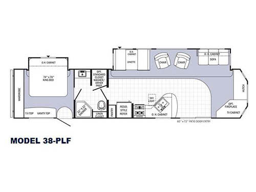 Puma Destination 38-PLF Floorplan