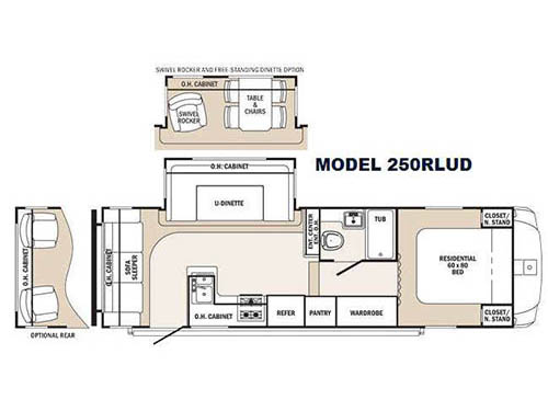 Sabre Silhouette 250RLUD Floorplan