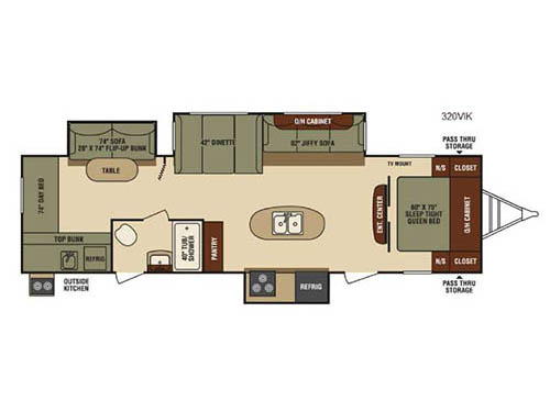 Floorplan - 2016 Venture RV SportTrek 320VIK