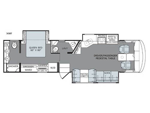 Floorplan - 2016 Holiday Rambler Vacationer 36DBT