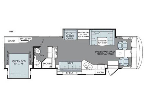 Floorplan - 2016 Holiday Rambler Vacationer 36SBT