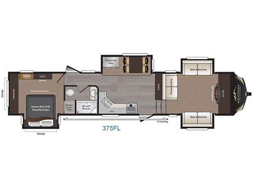 Floorplan - 2016 Keystone RV Montana High Country 3757FL