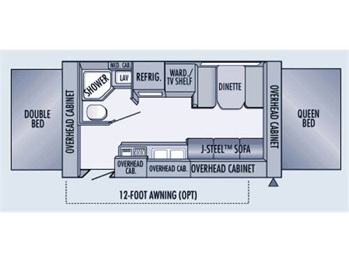 Floorplan - 2007 Jayco Jay Feather EXP 19 H