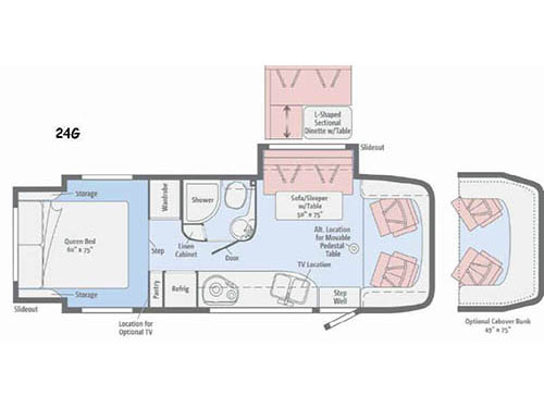 Floorplan - 2016 Winnebago View 24G