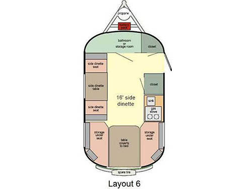 Floorplan - 2015 Scamp 16 Foot 16 Foot Layout 6