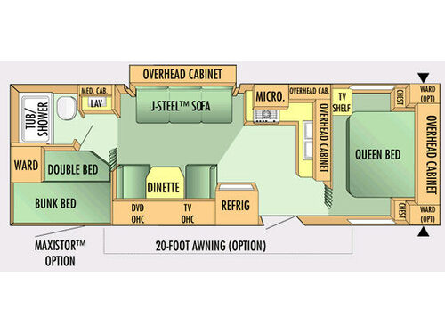 Floorplan - 2007 Jayco Jay Flight 29 BHS