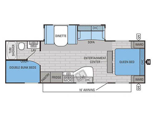 Floorplan - 2016 Jayco Jay Flight 26BHS