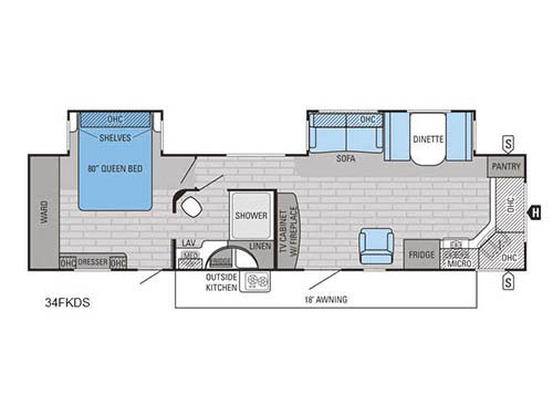 Jay Flight 34FKDS Floorplan