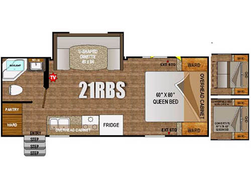 Floorplan - 2015 Outdoors RV Creek Side 21RBS