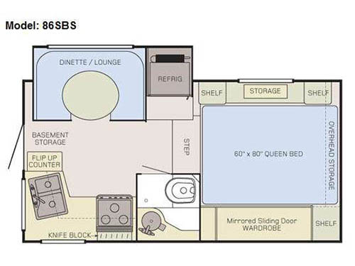 Floorplan - 2016 Adventurer LP (ALP) Adventurer Truck Campers 86SBS