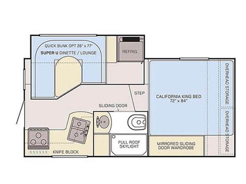 Floorplan - 2016 Adventurer LP (ALP) Adventurer Truck Campers 910DB