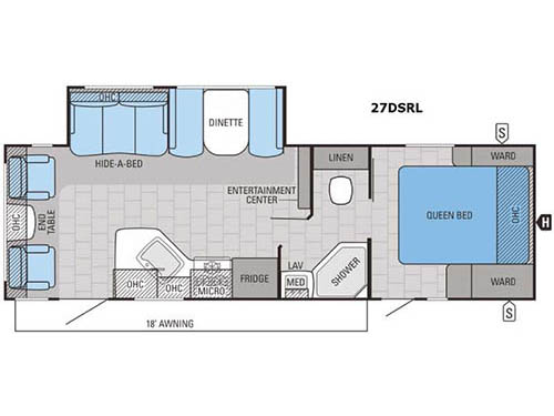 White Hawk 27DSRL Floorplan