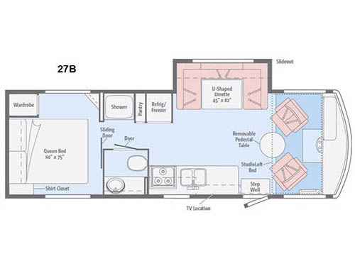 Floorplan - 2016 Winnebago Brave 27B