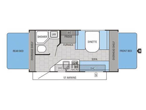 Floorplan - 2016 Jayco Jay Feather SLX 16XRB