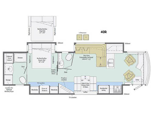 Floorplan - 2016 Itasca Meridian 40R