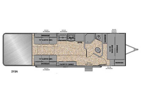 Floorplan - 2016 EverGreen RV Reactor 21SA