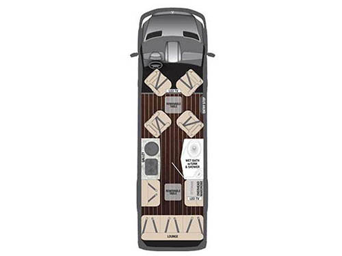 Floorplan - 2016 Airstream RV Interstate Lounge Lounge