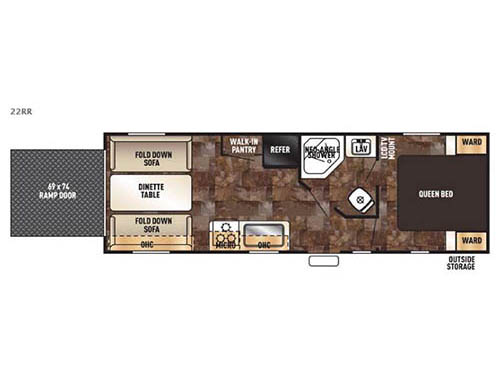 Floorplan - 2016 Forest River RV Cherokee Grey Wolf 22RR