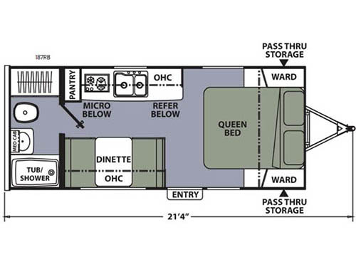 Floorplan - 2016 Coachmen RV Apex Nano 187RB