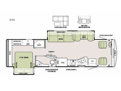 Floorplan - 2016 Tiffin Motorhomes Allegro 32 SA