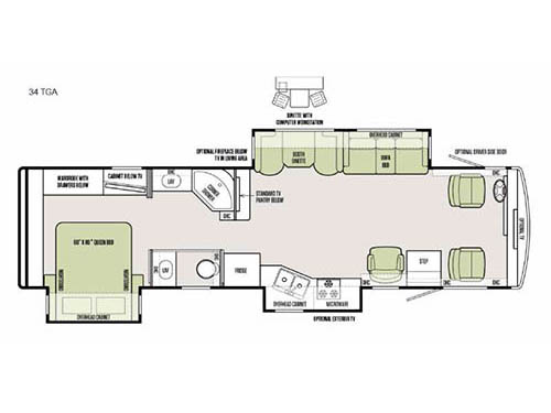 Floorplan - 2016 Tiffin Motorhomes Allegro 34 TGA