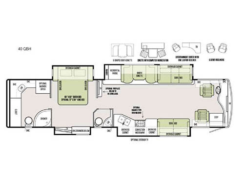Floorplan - 2016 Tiffin Motorhomes Phaeton 40 QBH