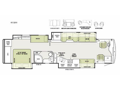 Floorplan - 2016 Tiffin Motorhomes Phaeton 40 QKH