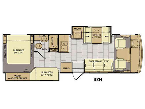 Floorplan - 2016 Fleetwood RV Storm 32H