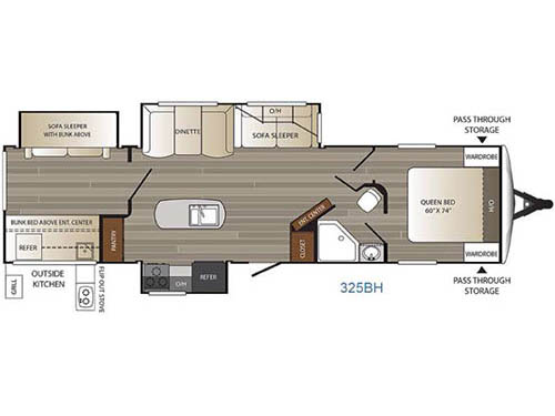 Floorplan - 2016 Keystone RV Outback 325BH