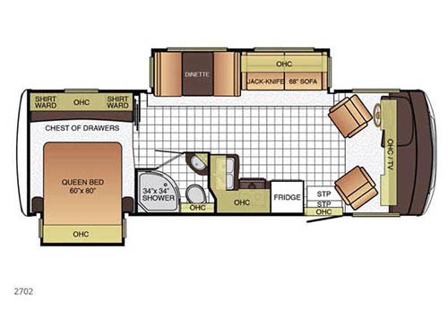 Floorplan - 2016 Newmar Bay Star Sport 2702