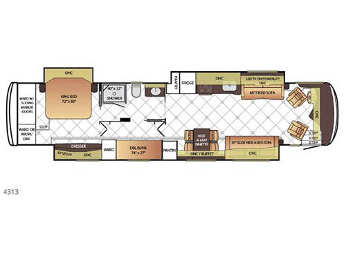 Floorplan - 2016 Newmar Dutch Star 4313