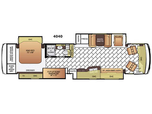 Floorplan - 2016 Newmar Ventana LE 4040