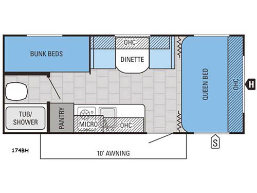 Floorplan - 2016 Jayco Jay Flight SLX 174BH