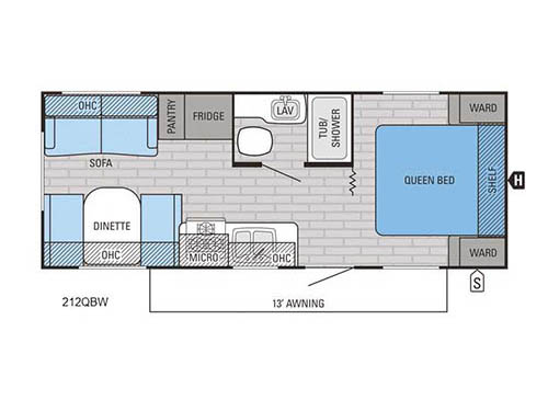 Floorplan - 2016 Jayco Jay Flight SLX 212QBW
