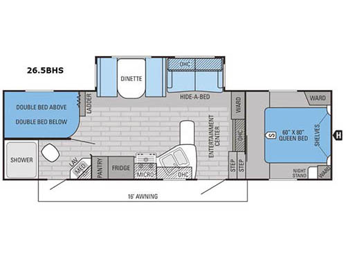 Eagle HT 26.5BHS Floorplan