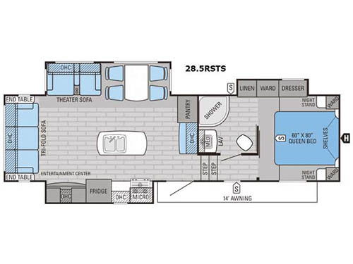Eagle HT 28.5RSTS Floorplan