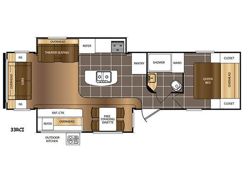 Floorplan - 2016 Prime Time RV Avenger 33RCI
