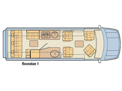Floorplan - 2016 Midwest Automotive Designs Weekender Sprinter Floorplan 1