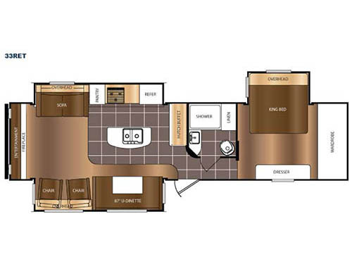 Floorplan - 2016 Prime Time RV Avenger 33RET