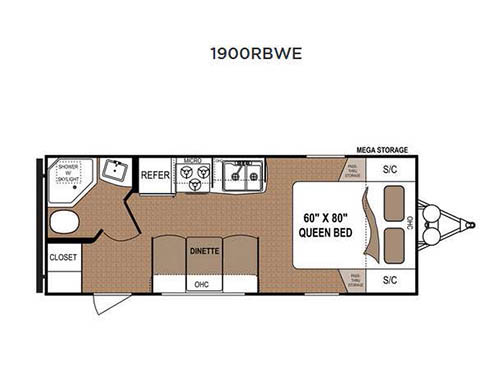 Floorplan - 2016 Dutchmen RV Aspen Trail 1900RBWE