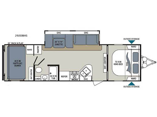 Floorplan - 2016 Dutchmen RV Aerolite 292DBHS