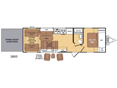 Floorplan - 2016 Dutchmen RV Razorback 2850