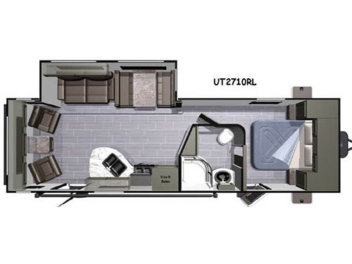 Floorplan - 2016 Highland Ridge RV Open Range Ultra Lite UT2710RL